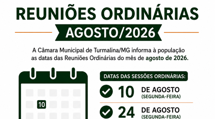CIDADÃO FIQUE ATENTO ÀS REUNIÕES DO MÊS DE AGOSTO 2026